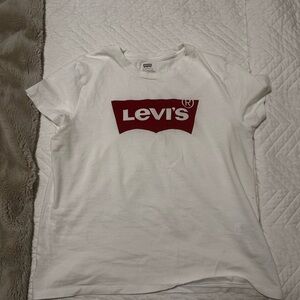 Levi's White Tee with Red Logo